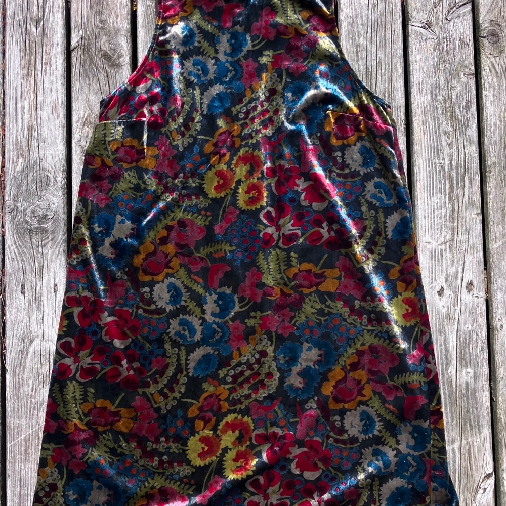 Loft Crushed Velvet Floral Shift Dress – Size XS (NWT)